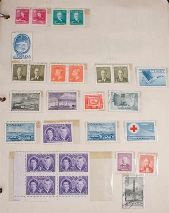 Appraisal: Stamps Canada and Newfoundland Specialized collection in a Thorp and