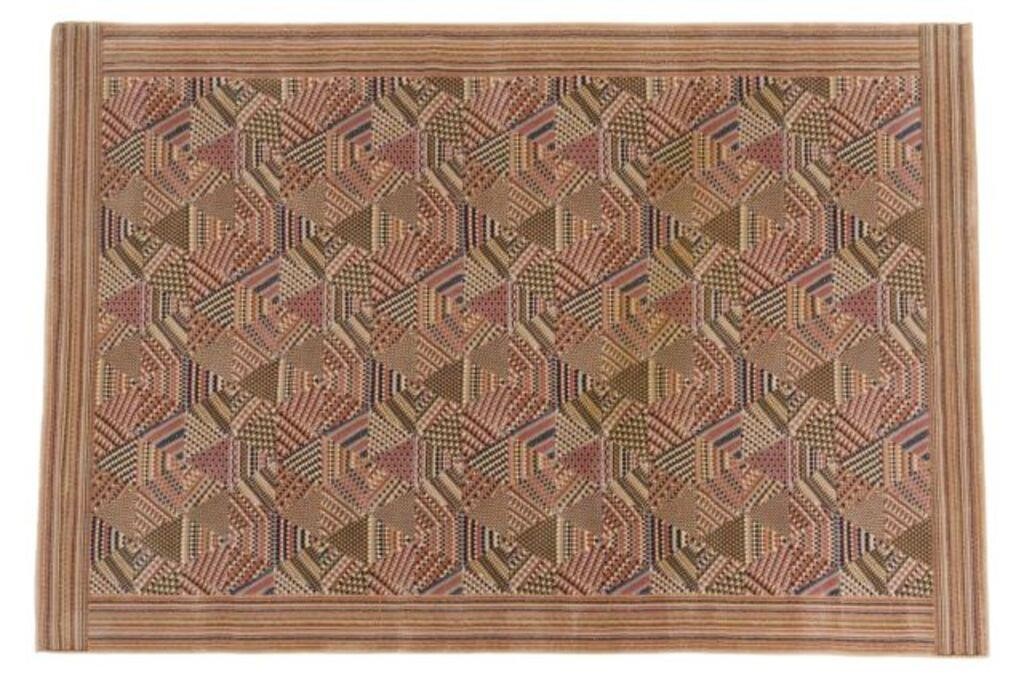 Appraisal: Geometric pattern area rug machine made T J Vestor for