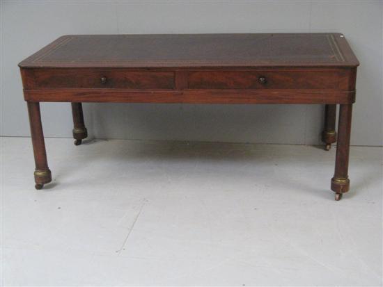 Appraisal: th century mahogany desk converted from a square piano with