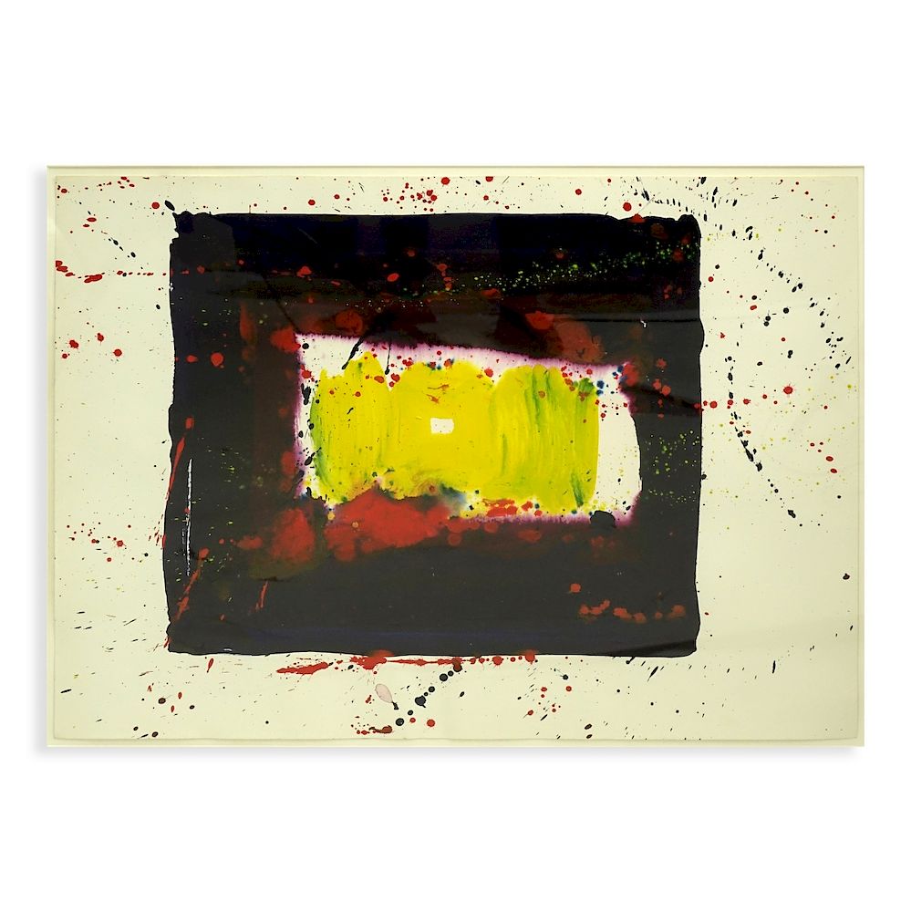 Appraisal: Sam Lewis Francis Acrylic On Paper Sam Lewis Francis American