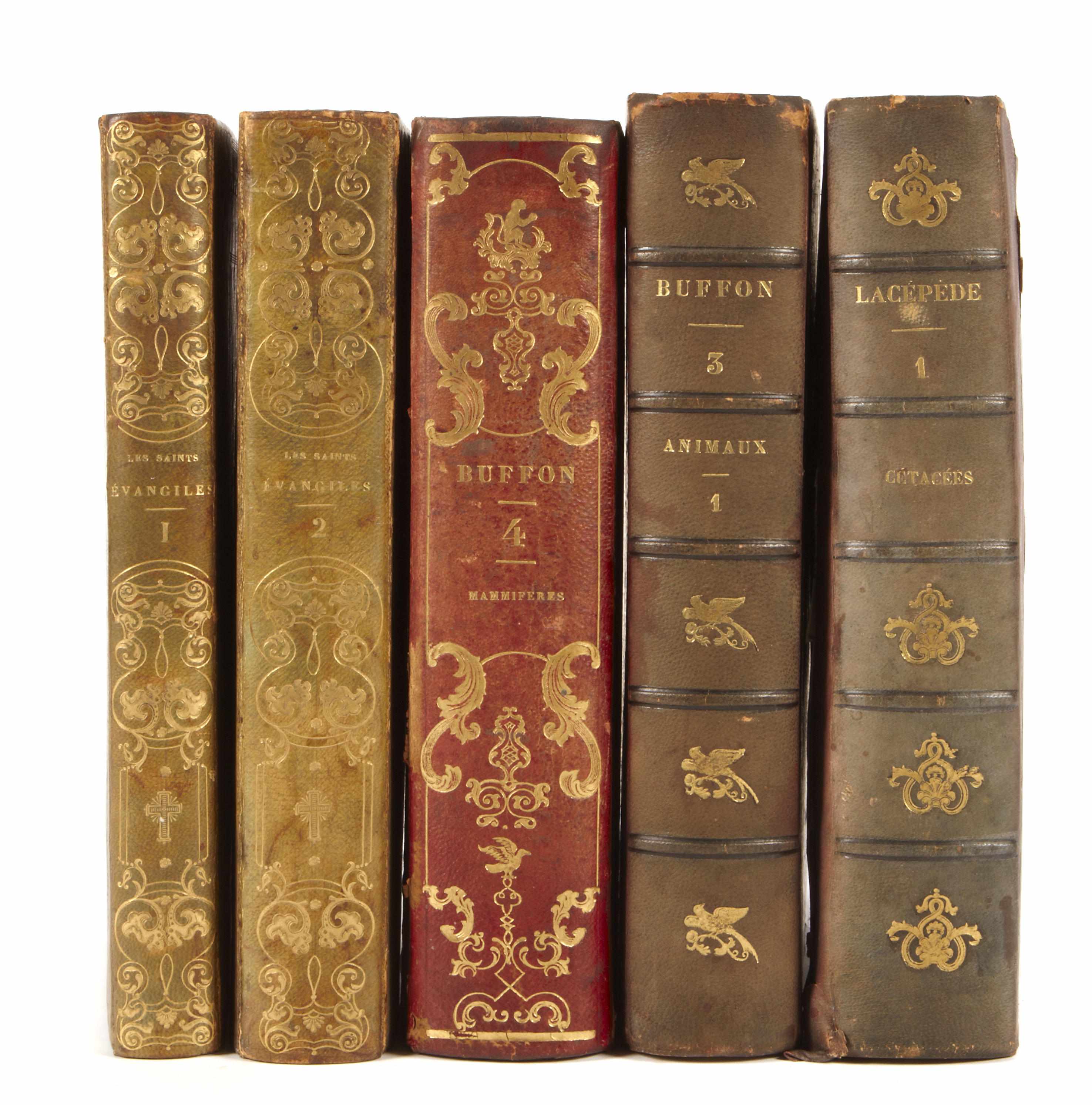 Appraisal: TH AND TH CENTURY FRENCH BINDINGS volumes vo calf including