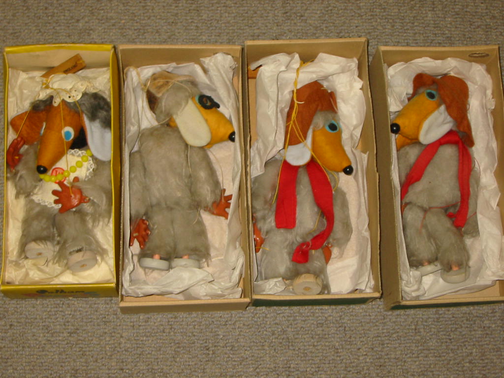 Appraisal: Four Pelham puppets Wombles with junior controls s one only