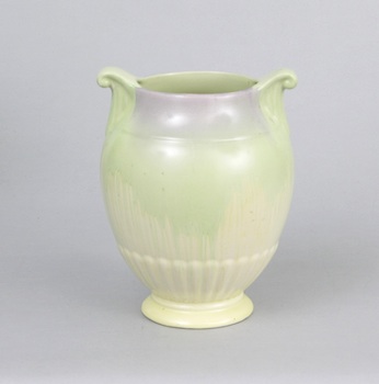 Appraisal: A Crown Devon Ceramic Vase In a double handled baluster