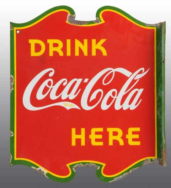 Appraisal: Porcelain Coca-Cola Refresh Yourself Sign Description s Chips and nicks