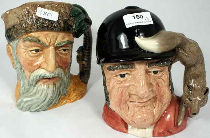 Appraisal: Royal Doulton Character Jugs Gone Away D and Robinson Crusoe