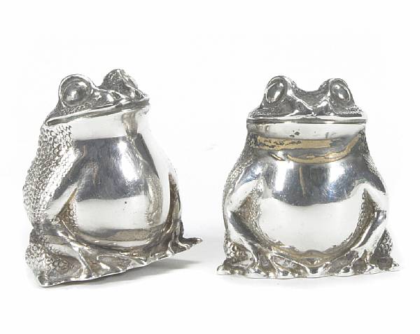 Appraisal: An Elizabeth II silver pair of figural castersTiffany amp Co