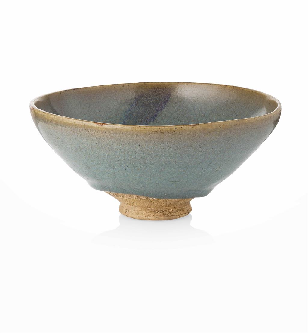 Appraisal: JUN WARE PURPLE-SPLASHED BOWL SONG DYNASTY the deep rounded sides