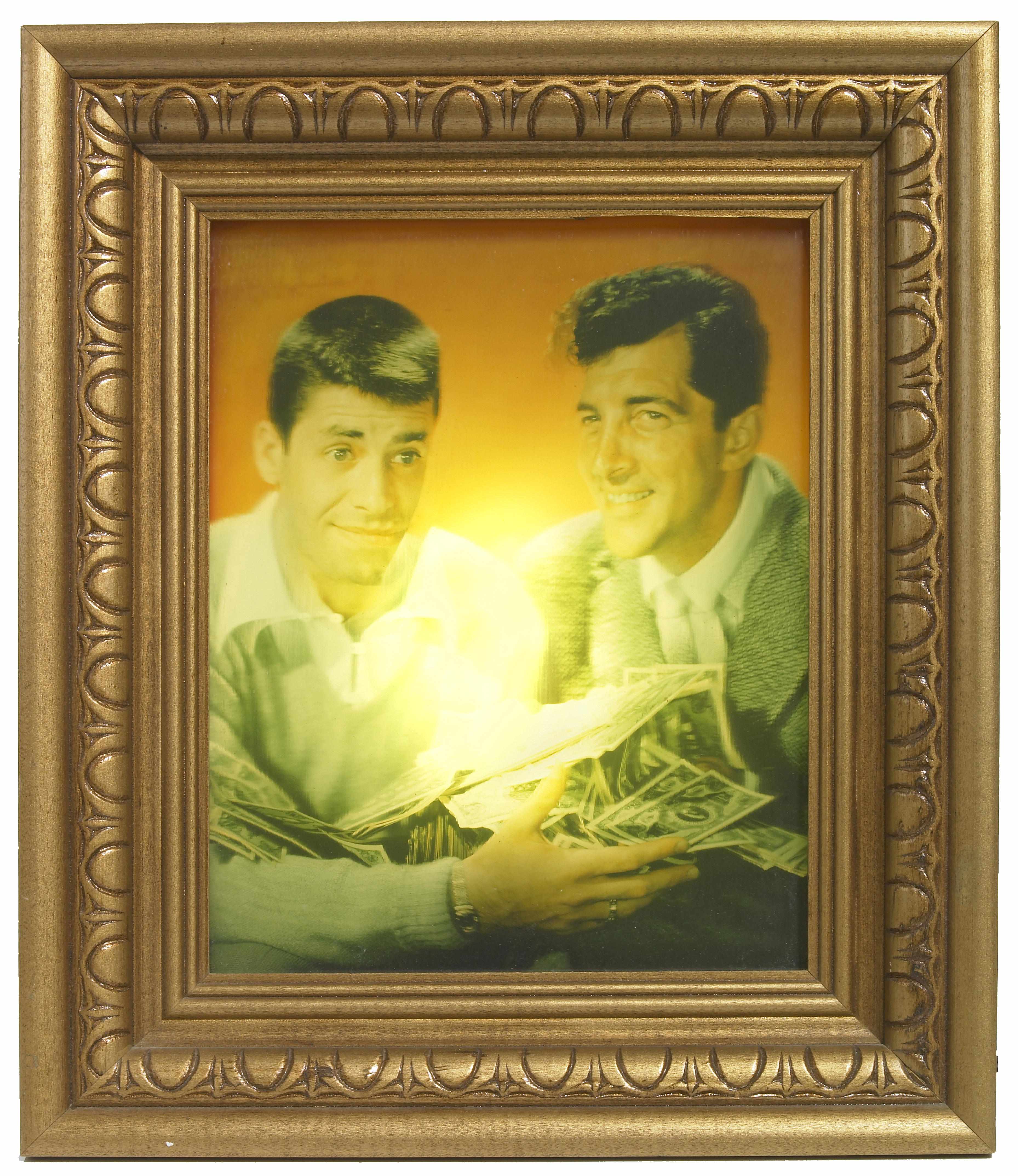 Appraisal: Lenticular image of Dean Martin and Jerry Lewis The framed