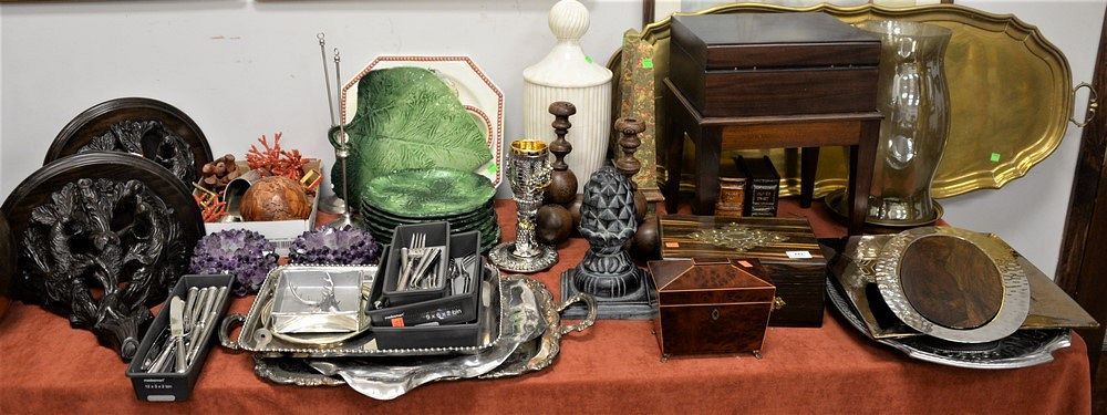 Appraisal: A Large Table Lot of Decorative Items to include two