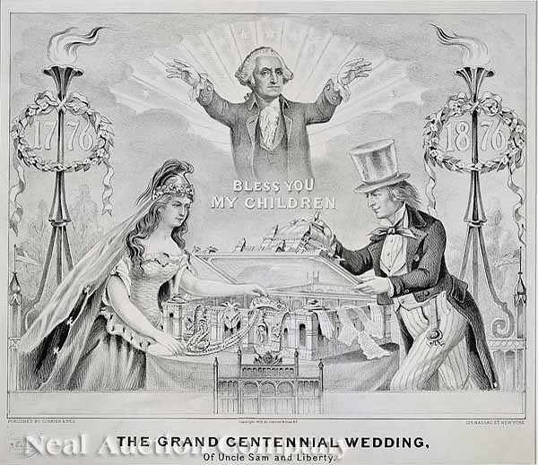 Appraisal: Currier and Ives Publishers The Grand Centennial Wedding of Uncle