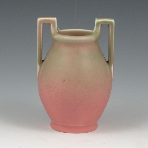 Appraisal: Rookwood vase in matte green and pink from with deco