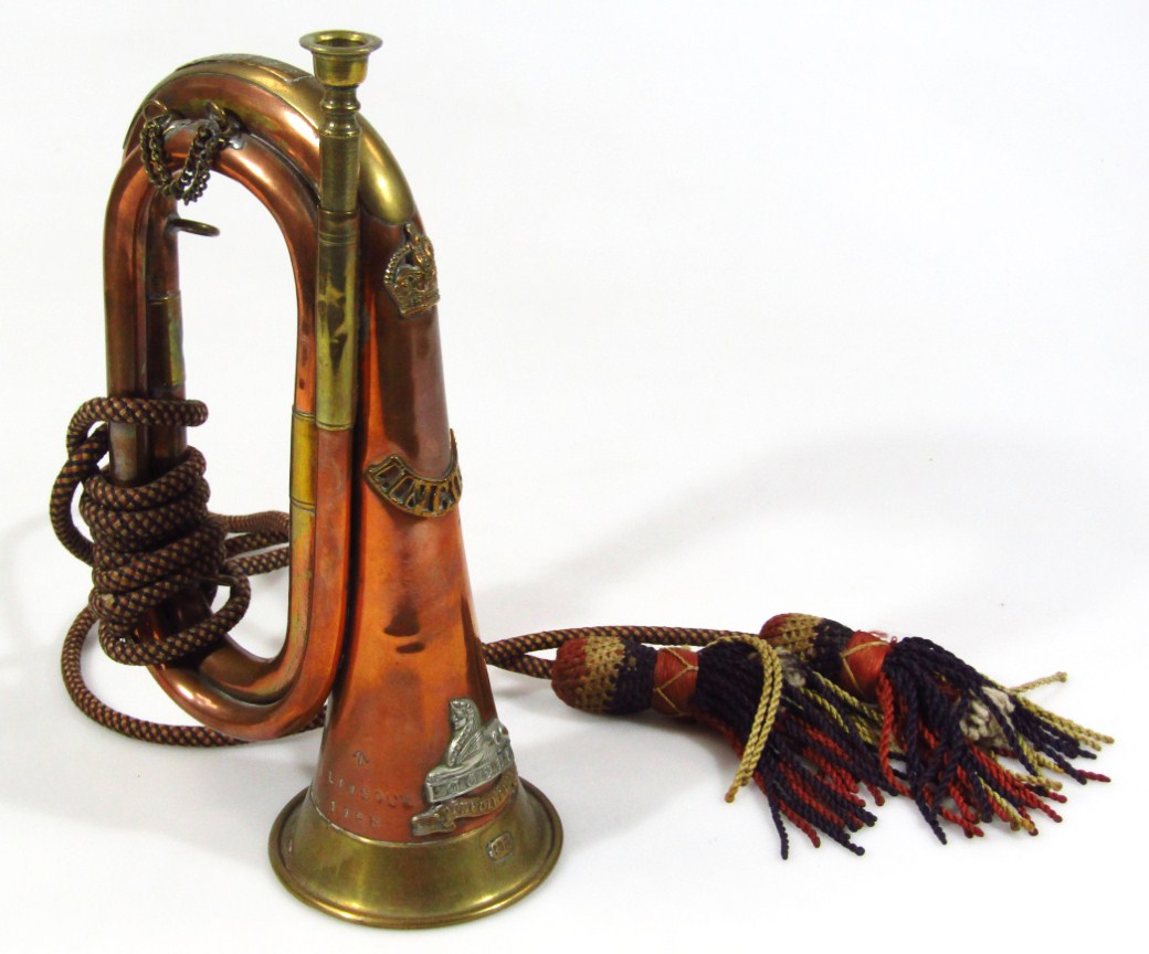 Appraisal: An early thC copper and brass Lincoln related bugle of