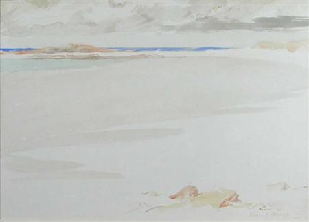 Appraisal: HENRY YOUNG ALISON SCOTTISH - SILVER SANDS Signed watercolour cm