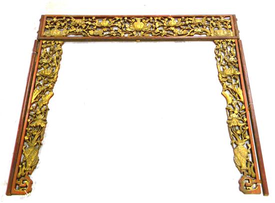 Appraisal: th C Asian Ranma or door frame Japanese or Chinese