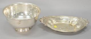 Appraisal: Two sterling silver pieces to include an Amston footed bowl