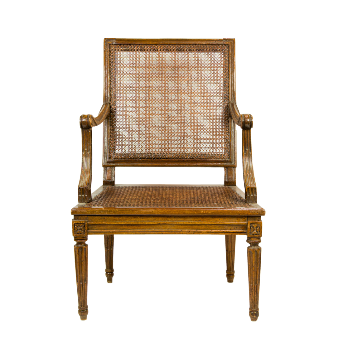 Appraisal: A FRENCH LOUIS XVI STYLE FAUTEUIL CIRCA A French Louis