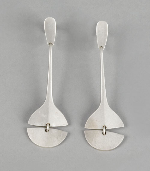 Appraisal: Georg Jensen silver drop earrings marged Georg Jensen S Denmark