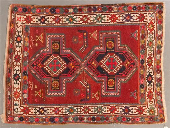 Appraisal: Semi-antique Kazak rug Caucasus circa x