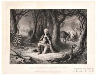 Appraisal: Washington George - The Prayer at Valley Forge New York