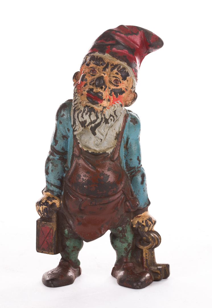 Appraisal: Hubley painted cast iron gnome doorstop first quarter- th century