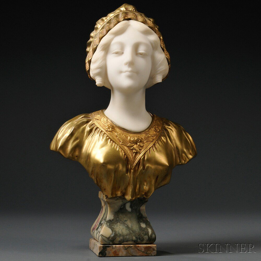 Appraisal: Continental School Late th Early th Century Bronze and Marble