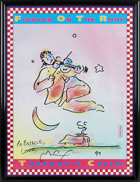 Appraisal: An Estelle Getty-owned print signed by Peter Max Depicting a