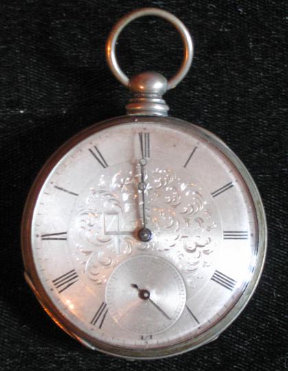 Appraisal: Swiss silver case open face pocket watchf s girard th