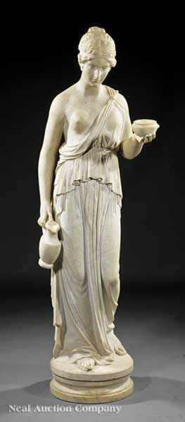 Appraisal: An Antique Italian Marble of Hebe the Greek cupbearer of