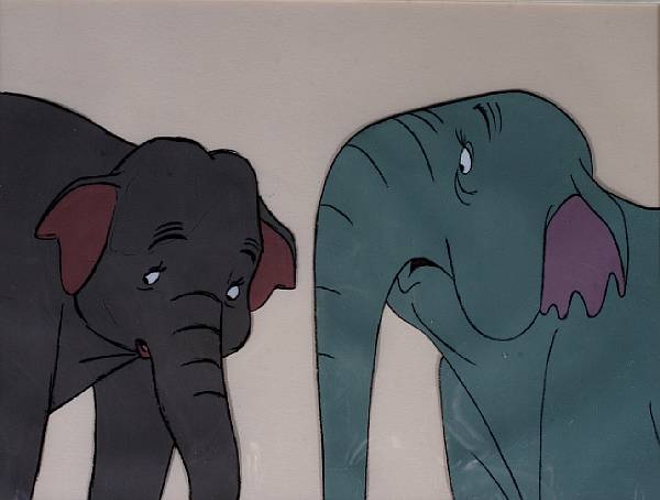 Appraisal: Three Walt Disney celluloids from Goliath II gouache on celluloid