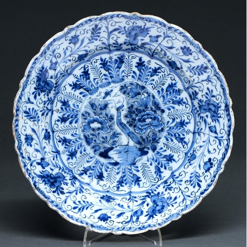 Appraisal: A Dutch Delftware dish th c painted in cobalt with