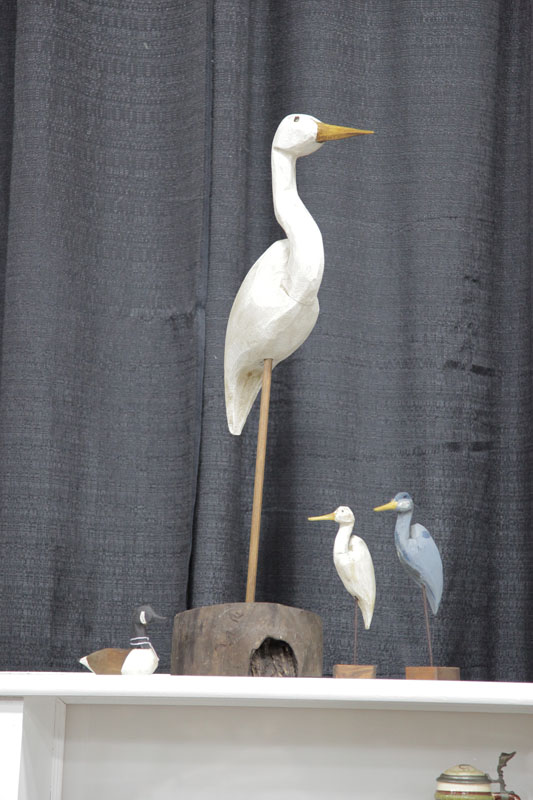 Appraisal: FOUR SIGNED BIRD DECOYS Each signed ''Guy Leslie'' A large