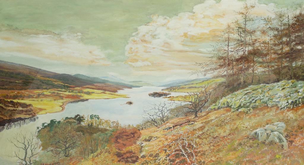 Appraisal: J NICHOLSON th CENTURY LAKE DISTRICT SCENE signed lower left