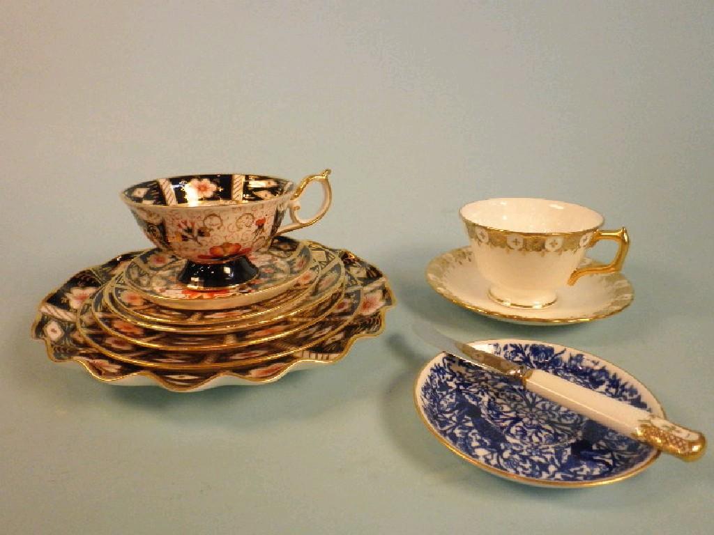 Appraisal: A Royal Crown Derby pattern cup saucer and plate other