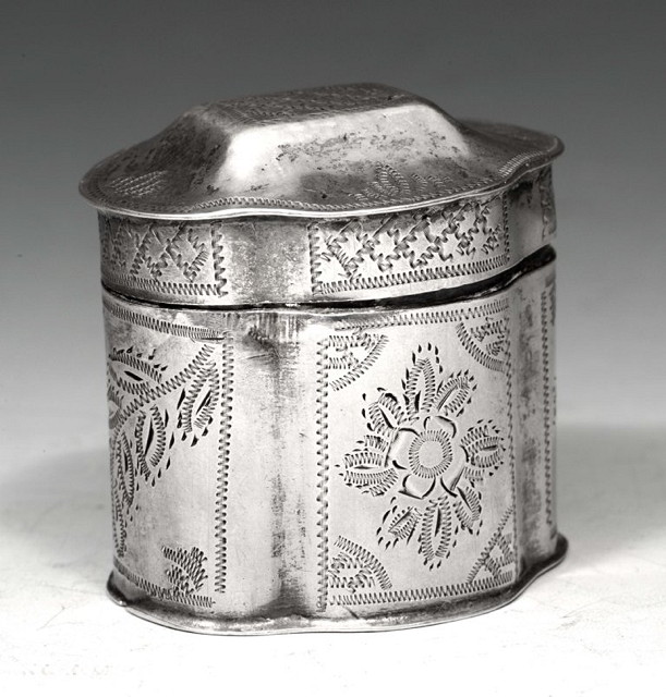 Appraisal: A DUTCH SILVER SPICE BOX in the form of a