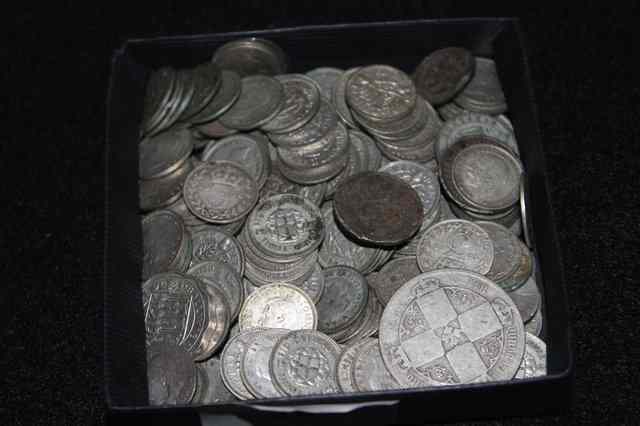 Appraisal: A COLLECTION OF VARIOUS THREEPENNY BITS and other coins mostly