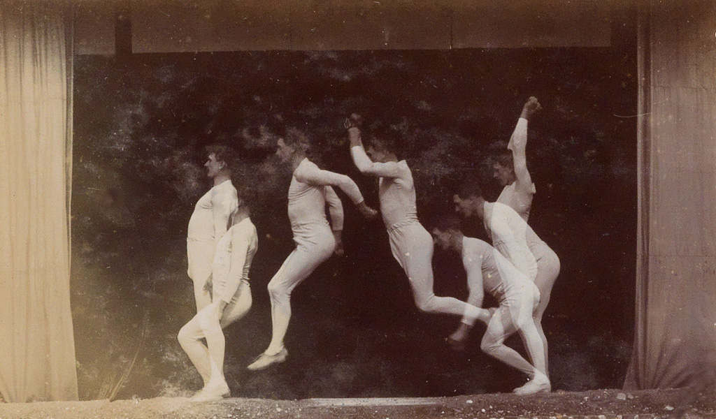 Appraisal: GEORGES DEMENY - Chronophotograph of a man jumping Printing-out paper