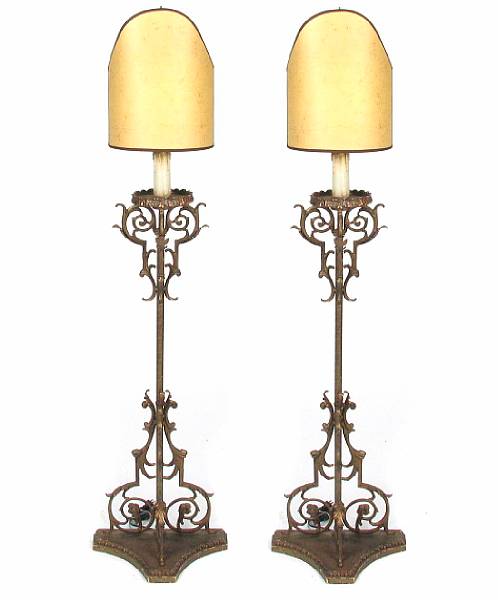 Appraisal: A pair of Spanish Baroque style torcheres height ft in