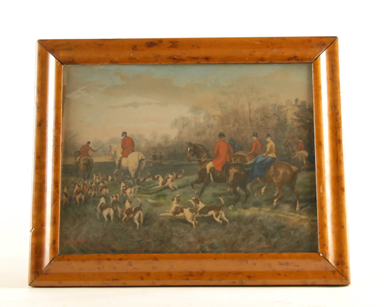 Appraisal: Heyward Hardy th th C Hunt Scene lithograph on paper