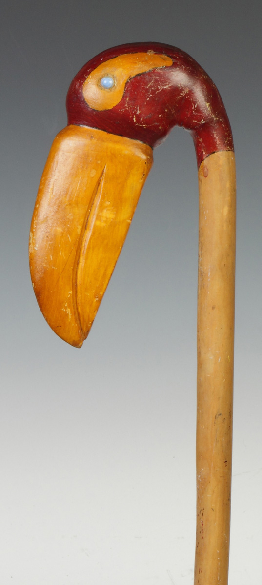 Appraisal: Carved Wood Toucan Cane