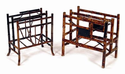 Appraisal: Two bamboo magazine racks in cm h in cm w