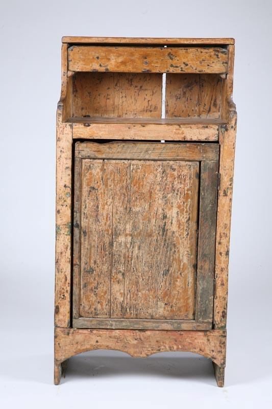 Appraisal: CUPBOARD American nd half- th century pine Single door cupboard