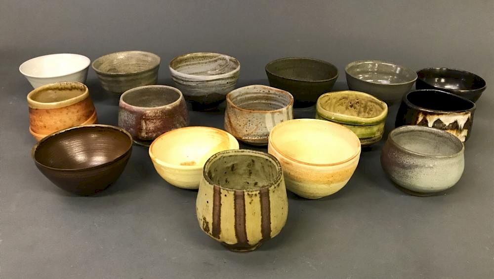 Appraisal: Grouping of Studio Pottery Bowls Grouping of sixteen studio pottery