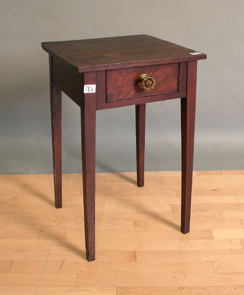 Appraisal: Walnut one-drawer stand th c h l