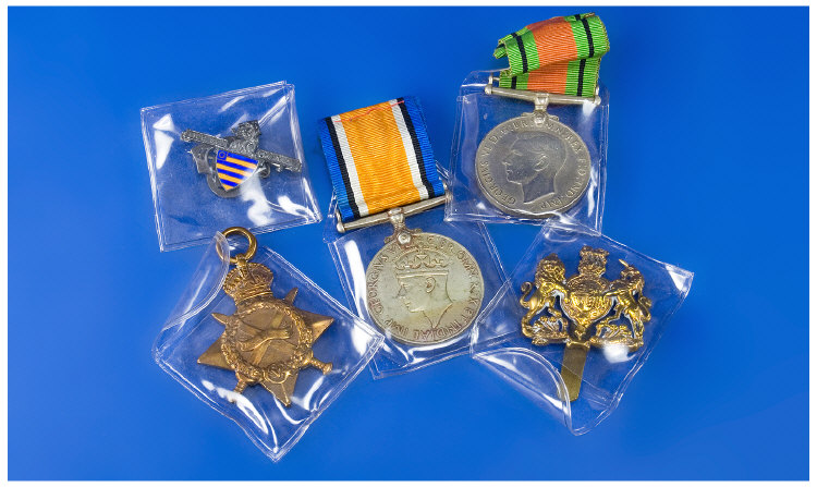 Appraisal: Collection Of Mainly Military Items Comprising - Star Awarded To