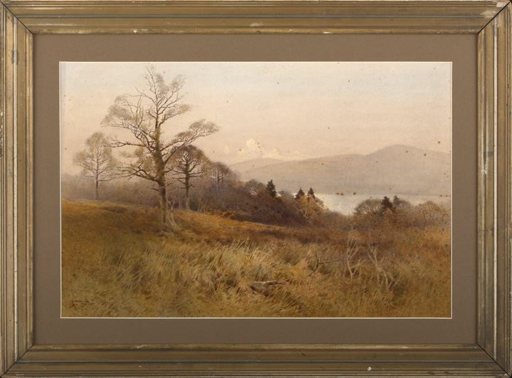 Appraisal: Arthur Tucker British - Autumnal Mountain Landscape watercolor signed lower