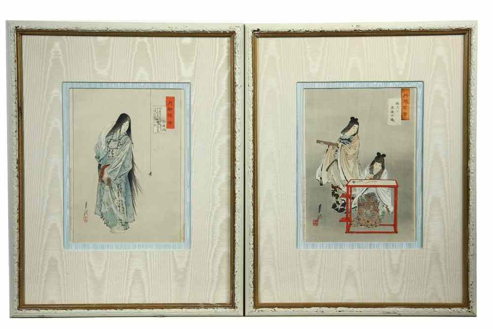 Appraisal: JAPANESE WOODBLOCKS - Bijin-ga by Gekko including copies of Woman