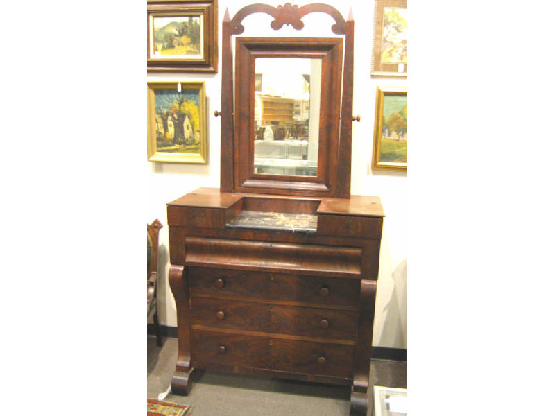 Appraisal: AMERICAN CLASSICAL REVIVAL MAHOGANY DRESSER Top set with a tall