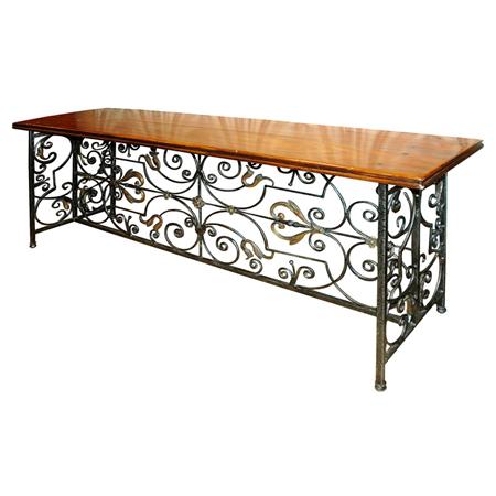 Appraisal: Mahogany and Iron Console Estimate nbsp nbsp nbsp - nbsp