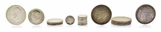 Appraisal: A Collection of U S Silver Dollars comprising an Morgan