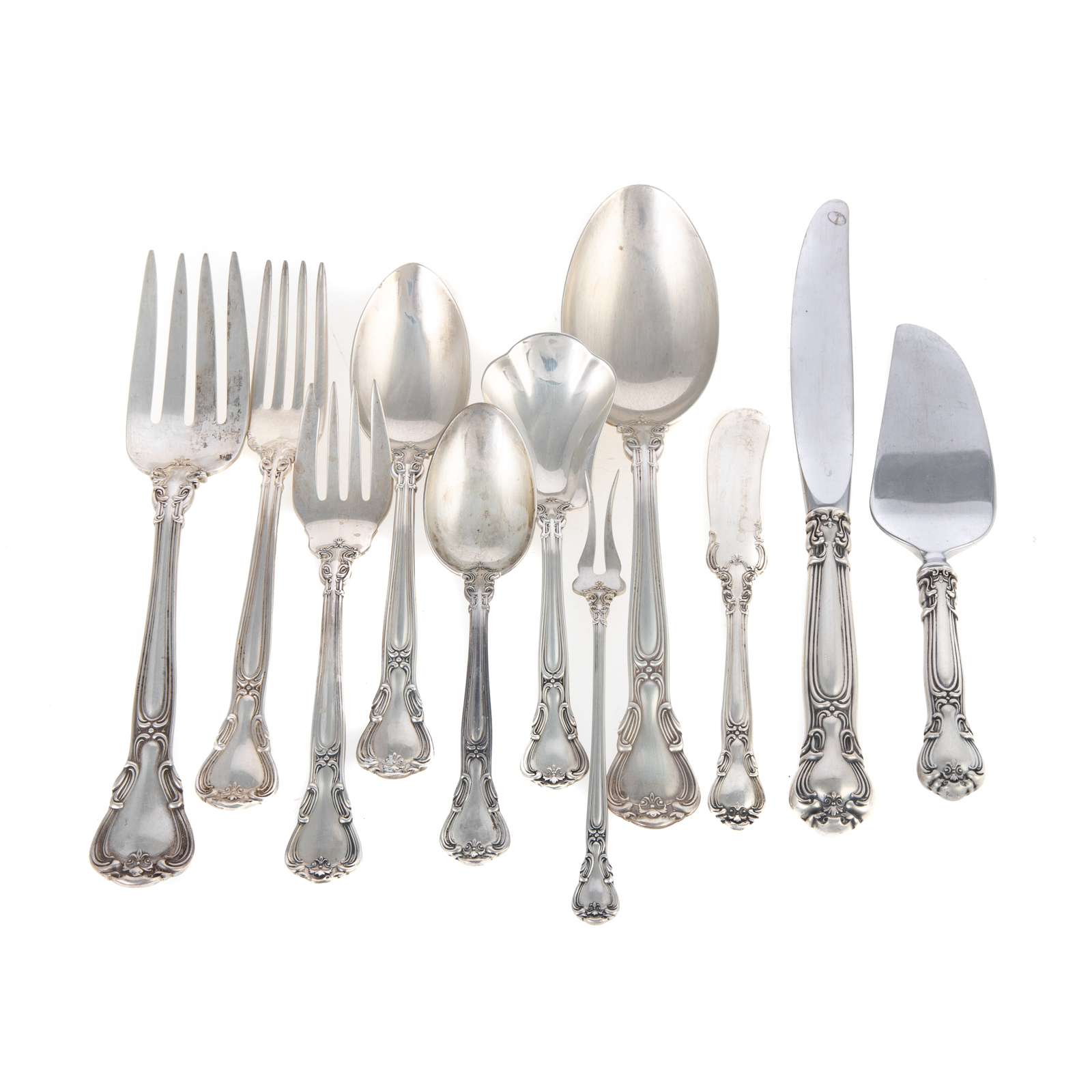 Appraisal: GORHAM STERLING CHANTILLY FLATWARE SERVICE Including ten dinner knives ten